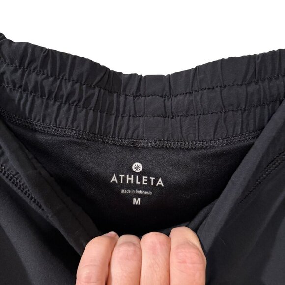 Athleta Womens Elastic Waist Black Running Shorts Size M - Picture 4 of 5